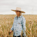 Sky Blue Rural Outback Linen Shirt
