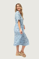 Rural Outback Linen Dress - Short Sleeve