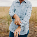 Sky Blue Rural Outback Linen Shirt