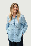 Rural Outback Linen Shirt - Sky Blue