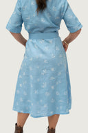 Lady Jane Linen Dress - Sky Blue