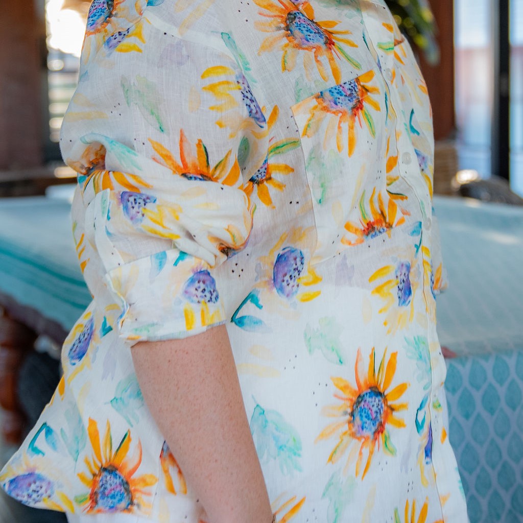 Sunflower Long Sleeve Organic Linen Shirt